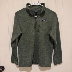 Patagonia Kids Better Sweater Olive 1/4 Zip Fleece - size XL (14)